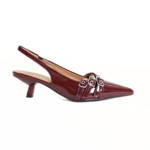 NEW BIANCO women's kristin kitten heel in burgundy